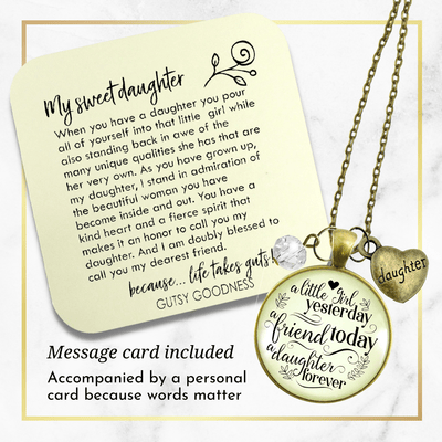 Gutsy Goodness To Our Daughter Necklace Little Yesterday Gift from Parent Mom Dad - Gutsy Goodness Handmade Jewelry;To Our Daughter Necklace Little Yesterday Gift From Parent Mom Dad - Gutsy Goodness Handmade Jewelry Gifts
