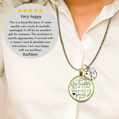 Gutsy Goodness Wedding Officiant Gift Necklace A New Life Heart Charm Thank You - Gutsy Goodness Handmade Jewelry;Wedding Officiant Gift Necklace A New Life Heart Charm Thank You - Gutsy Goodness Handmade Jewelry Gifts