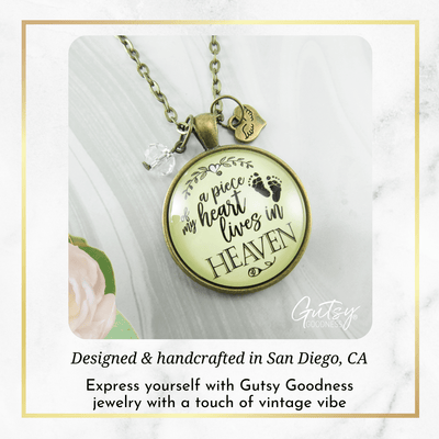 Gutsy Goodness Miscarriage Baby Loss Necklace Piece of Heart Heaven Memory Angel Wing Jewelry - Gutsy Goodness Handmade Jewelry;Miscarriage Baby Loss Necklace Piece Of Heart Heaven Memory Angel Wing Jewelry - Gutsy Goodness Handmade Jewelry Gifts