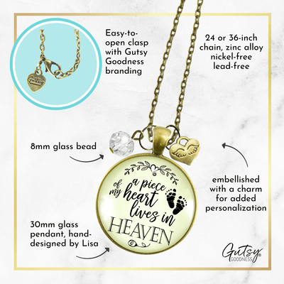 Gutsy Goodness Miscarriage Baby Loss Necklace Piece of Heart Heaven Memory Angel Wing Jewelry - Gutsy Goodness Handmade Jewelry;Miscarriage Baby Loss Necklace Piece Of Heart Heaven Memory Angel Wing Jewelry - Gutsy Goodness Handmade Jewelry Gifts