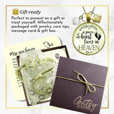 Gutsy Goodness Miscarriage Baby Loss Necklace Piece of Heart Heaven Memory Angel Wing Jewelry - Gutsy Goodness Handmade Jewelry;Miscarriage Baby Loss Necklace Piece Of Heart Heaven Memory Angel Wing Jewelry - Gutsy Goodness Handmade Jewelry Gifts