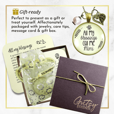 Gutsy Goodness Mimi Necklace All My Blessings Sweet Mimi Grandma Womens Family Gift Jewelry - Gutsy Goodness Handmade Jewelry;Mimi Necklace All My Blessings Sweet Mimi Grandma Womens Family Gift Jewelry - Gutsy Goodness Handmade Jewelry Gifts
