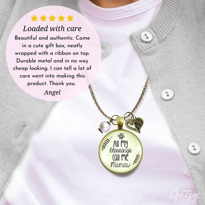Gutsy Goodness Mamaw Necklace All My Blessings Southern Grandma Womens Family Gift Jewelry - Gutsy Goodness Handmade Jewelry;Mamaw Necklace All My Blessings Southern Grandma Womens Family Gift Jewelry - Gutsy Goodness Handmade Jewelry Gifts