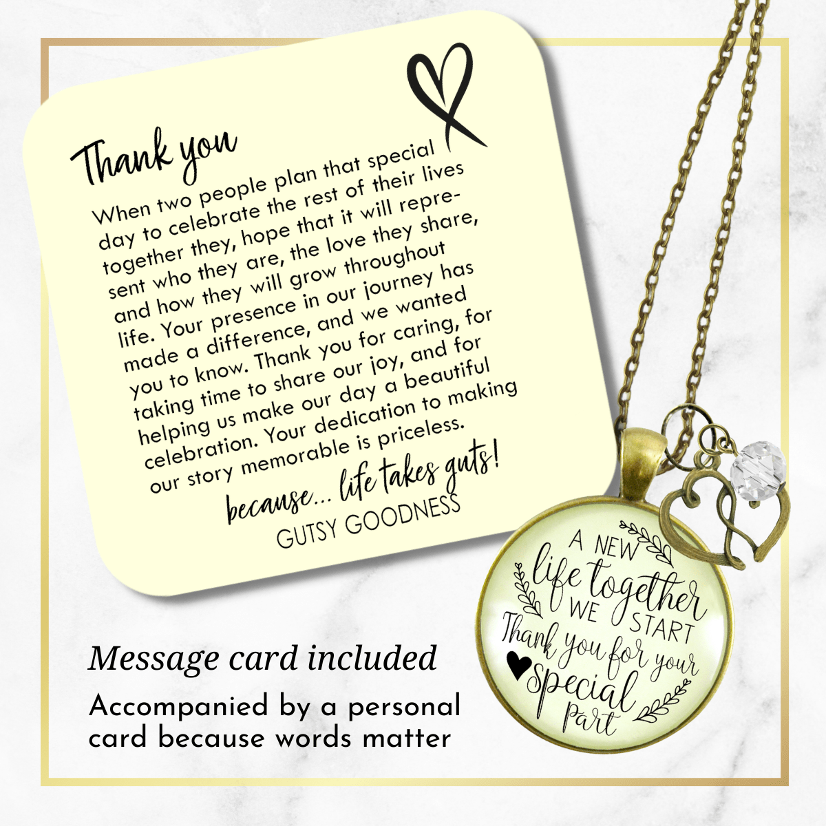 Gutsy Goodness Wedding Coordinator Gift Necklace New Life Jewelry Thank You Planner - Gutsy Goodness Handmade Jewelry;Wedding Coordinator Gift Necklace New Life Jewelry Thank You Planner - Gutsy Goodness Handmade Jewelry Gifts