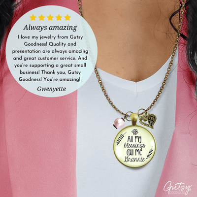 Gutsy Goodness Grannie Necklace All My Blessings Meaningful Grandma Womens Family Gift Jewelry - Gutsy Goodness Handmade Jewelry;Grannie Necklace All My Blessings Meaningful Grandma Womens Family Gift Jewelry - Gutsy Goodness Handmade Jewelry Gifts