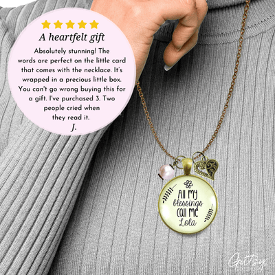 Gutsy Goodness Lola Necklace All My Blessings Filipino Grandma Womens Family Gift Jewelry - Gutsy Goodness;Lola Necklace All My Blessings Filipino Grandma Womens Family Gift Jewelry - Gutsy Goodness Handmade Jewelry Gifts