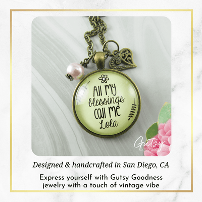 Gutsy Goodness Lola Necklace All My Blessings Filipino Grandma Womens Family Gift Jewelry - Gutsy Goodness;Lola Necklace All My Blessings Filipino Grandma Womens Family Gift Jewelry - Gutsy Goodness Handmade Jewelry Gifts