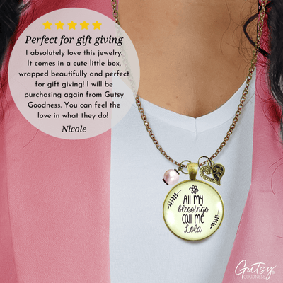 Gutsy Goodness Lola Necklace All My Blessings Filipino Grandma Womens Family Gift Jewelry - Gutsy Goodness;Lola Necklace All My Blessings Filipino Grandma Womens Family Gift Jewelry - Gutsy Goodness Handmade Jewelry Gifts
