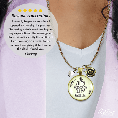 Gutsy Goodness NaiNai Necklace All My Blessings Chinese Grandma Gift - Gutsy Goodness Handmade Jewelry;Nainai Necklace All My Blessings Chinese Grandma Gift - Gutsy Goodness Handmade Jewelry Gifts