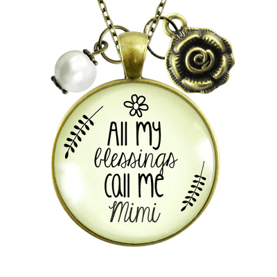 Gutsy Goodness Mimi Necklace All My Blessings Gift Quote Womens Grandma Jewelry - Gutsy Goodness Handmade Jewelry;Mimi Necklace All My Blessings Gift Quote Womens Grandma Jewelry - Gutsy Goodness Handmade Jewelry Gifts