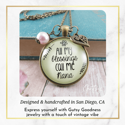 Gutsy Goodness Nana Necklace All My Blessings Southern Grandma Womens Family Gift Jewelry - Gutsy Goodness Handmade Jewelry;Nana Necklace All My Blessings Southern Grandma Womens Family Gift Jewelry - Gutsy Goodness Handmade Jewelry Gifts