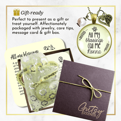 Gutsy Goodness Nonna Necklace All My Blessings Italian Grandma Womens Family Gift Jewelry - Gutsy Goodness Handmade Jewelry;Nonna Necklace All My Blessings Italian Grandma Womens Family Gift Jewelry - Gutsy Goodness Handmade Jewelry Gifts