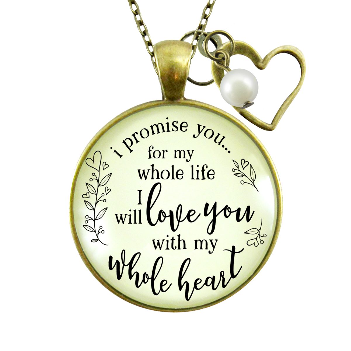 Love Wife Necklace Promise Whole Life Gift from Husband Wedding Day  Necklace - Gutsy Goodness Handmade Jewelry
