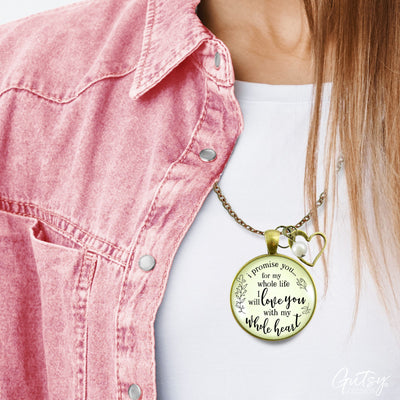 Love Wife Necklace Promise Whole Life Gift from Husband Wedding Day  Necklace - Gutsy Goodness Handmade Jewelry
