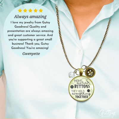 Gutsy Goodness Family Necklace Moms Like Buttons Mother Seamstress Jewelry Charm - Gutsy Goodness Handmade Jewelry;Family Necklace Moms Like Buttons Mother Seamstress Jewelry Charm - Gutsy Goodness Handmade Jewelry Gifts
