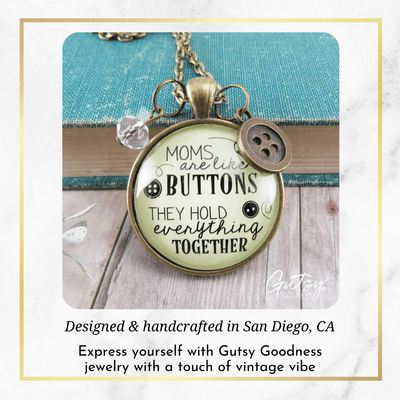 Gutsy Goodness Family Necklace Moms Like Buttons Mother Seamstress Jewelry Charm - Gutsy Goodness Handmade Jewelry;Family Necklace Moms Like Buttons Mother Seamstress Jewelry Charm - Gutsy Goodness Handmade Jewelry Gifts