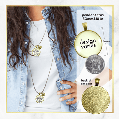 Gutsy Goodness Mom Memorial Necklace Used to be Her Angel Mother Remembrance Jewelry Gift - Gutsy Goodness;Mom Memorial Necklace Used To Be Her Angel Mother Remembrance Jewelry Gift - Gutsy Goodness Handmade Jewelry Gifts