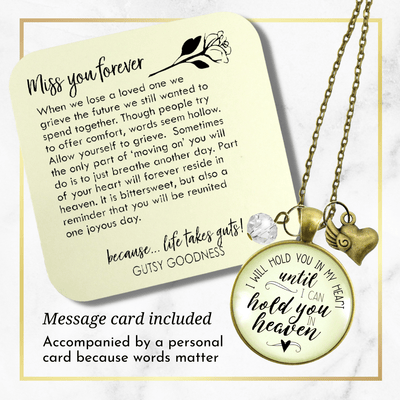 Gutsy Goodness Memorial Necklace Hold You in Heart Until Heaven Remembrance Jewelry - Gutsy Goodness Handmade Jewelry;Memorial Necklace Hold You In Heart Until Heaven Remembrance Jewelry - Gutsy Goodness Handmade Jewelry Gifts