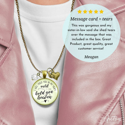 Gutsy Goodness Memorial Necklace Hold You in Heart Until Heaven Remembrance Jewelry - Gutsy Goodness Handmade Jewelry;Memorial Necklace Hold You In Heart Until Heaven Remembrance Jewelry - Gutsy Goodness Handmade Jewelry Gifts