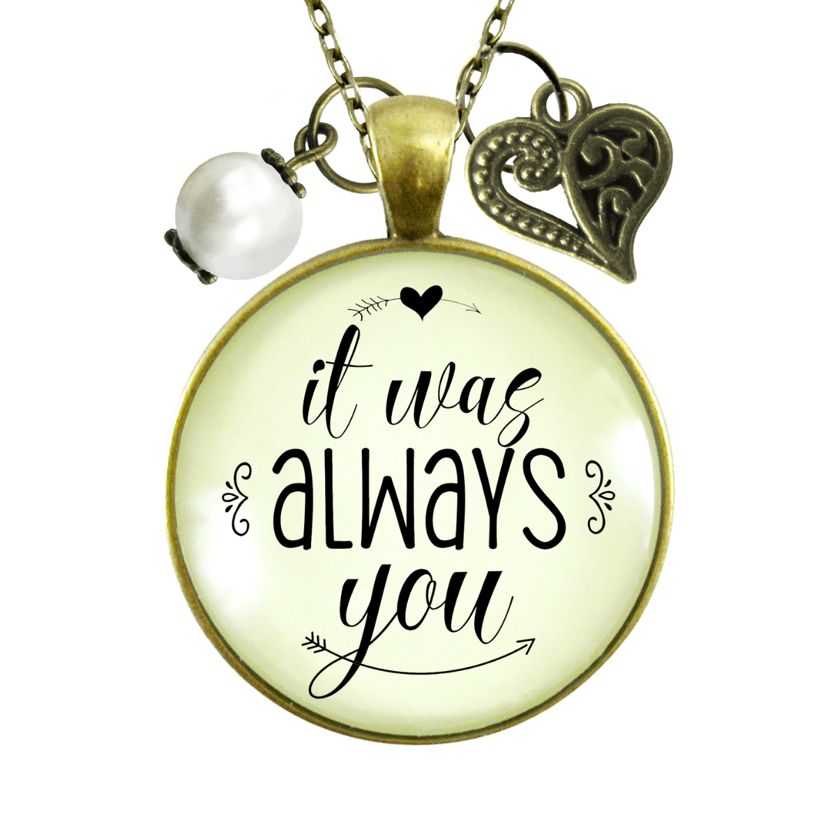 Gutsy Goodness It Was Always You Love Necklace Romantic Jewelry Heart Charm - Gutsy Goodness Handmade Jewelry;It Was Always You Love Necklace Romantic Jewelry Heart Charm - Gutsy Goodness Handmade Jewelry Gifts