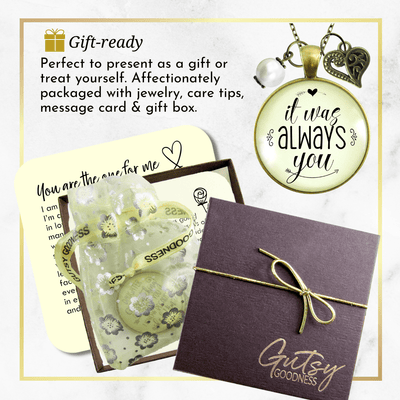 Gutsy Goodness It Was Always You Love Necklace Romantic Jewelry Heart Charm - Gutsy Goodness Handmade Jewelry;It Was Always You Love Necklace Romantic Jewelry Heart Charm - Gutsy Goodness Handmade Jewelry Gifts