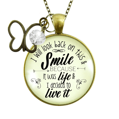 Gutsy Goodness Survivor Necklace I Will Look Back Life Strength Meaningful Jewelry - Gutsy Goodness Handmade Jewelry;Survivor Necklace I Will Look Back Life Strength Meaningful Jewelry - Gutsy Goodness Handmade Jewelry Gifts