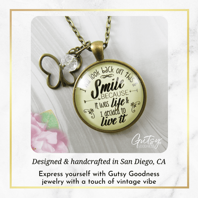 Gutsy Goodness Survivor Necklace I Will Look Back Life Strength Meaningful Jewelry - Gutsy Goodness Handmade Jewelry;Survivor Necklace I Will Look Back Life Strength Meaningful Jewelry - Gutsy Goodness Handmade Jewelry Gifts