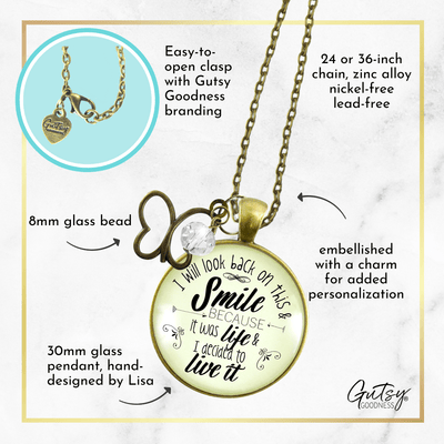 Gutsy Goodness Survivor Necklace I Will Look Back Life Strength Meaningful Jewelry - Gutsy Goodness Handmade Jewelry;Survivor Necklace I Will Look Back Life Strength Meaningful Jewelry - Gutsy Goodness Handmade Jewelry Gifts