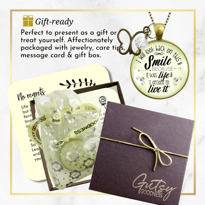 Gutsy Goodness Survivor Necklace I Will Look Back Life Strength Meaningful Jewelry - Gutsy Goodness Handmade Jewelry;Survivor Necklace I Will Look Back Life Strength Meaningful Jewelry - Gutsy Goodness Handmade Jewelry Gifts