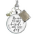 Nana Bouquet Charm Bridal Memorial Nana You Walk Beside Me White Silver Frame - Gutsy Goodness