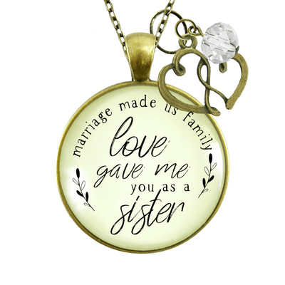 Gutsy Goodness Sister in Law Necklace Marriage Family Quote Wedding Jewelry Gift - Gutsy Goodness Handmade Jewelry;Sister In Law Necklace Marriage Family Quote Wedding Jewelry Gift - Gutsy Goodness Handmade Jewelry Gifts
