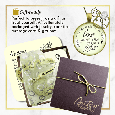 Gutsy Goodness Sister in Law Necklace Marriage Family Quote Wedding Jewelry Gift - Gutsy Goodness Handmade Jewelry;Sister In Law Necklace Marriage Family Quote Wedding Jewelry Gift - Gutsy Goodness Handmade Jewelry Gifts