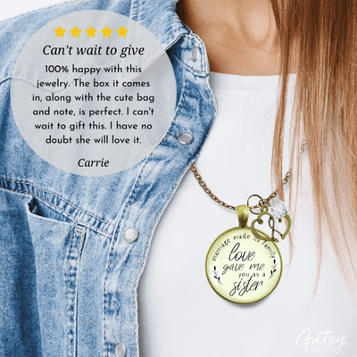 Gutsy Goodness Sister in Law Necklace Marriage Family Quote Wedding Jewelry Gift - Gutsy Goodness Handmade Jewelry;Sister In Law Necklace Marriage Family Quote Wedding Jewelry Gift - Gutsy Goodness Handmade Jewelry Gifts