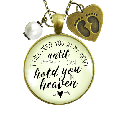 Gutsy Goodness Miscarriage Necklace Hold You in Heart Baby Remembrance Jewelry Gift - Gutsy Goodness Handmade Jewelry;Miscarriage Necklace Hold You In Heart Baby Remembrance Jewelry Gift - Gutsy Goodness Handmade Jewelry Gifts