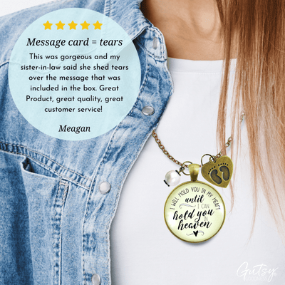 Gutsy Goodness Miscarriage Necklace Hold You in Heart Baby Remembrance Jewelry Gift - Gutsy Goodness Handmade Jewelry;Miscarriage Necklace Hold You In Heart Baby Remembrance Jewelry Gift - Gutsy Goodness Handmade Jewelry Gifts