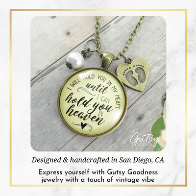 Gutsy Goodness Miscarriage Necklace Hold You in Heart Baby Remembrance Jewelry Gift - Gutsy Goodness Handmade Jewelry;Miscarriage Necklace Hold You In Heart Baby Remembrance Jewelry Gift - Gutsy Goodness Handmade Jewelry Gifts