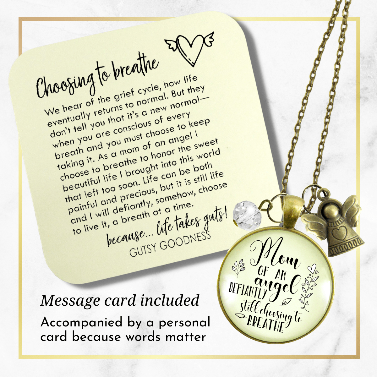 Gutsy Goodness Child's Remembrance Memorial Necklace Mom of an Angel Sympathy Gift - Gutsy Goodness Handmade Jewelry;Child's Remembrance Memorial Necklace Mom Of An Angel Sympathy Gift - Gutsy Goodness Handmade Jewelry Gifts