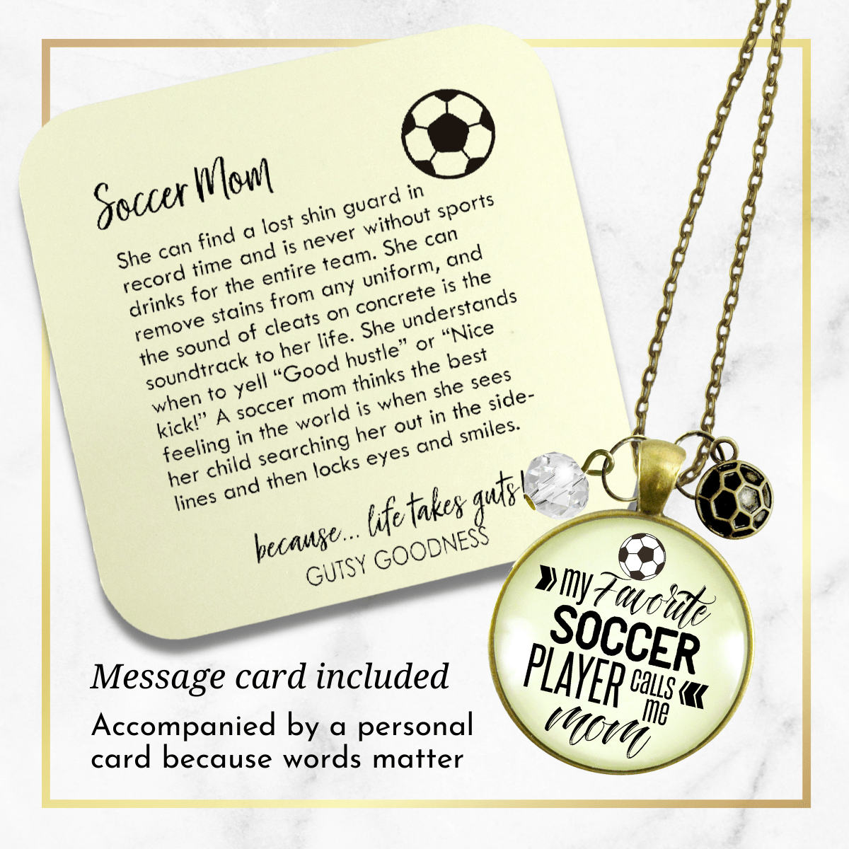 Gutsy Goodness Soccer Mom Necklace Favorite Player Calls Me Mom Kids Sports Jewelry - Gutsy Goodness Handmade Jewelry;Soccer Mom Necklace Favorite Player Calls Me Mom Kids Sports Jewelry - Gutsy Goodness Handmade Jewelry Gifts