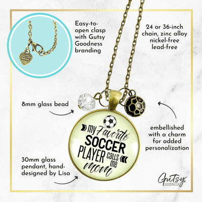 Gutsy Goodness Soccer Mom Necklace Favorite Player Calls Me Mom Kids Sports Jewelry - Gutsy Goodness Handmade Jewelry;Soccer Mom Necklace Favorite Player Calls Me Mom Kids Sports Jewelry - Gutsy Goodness Handmade Jewelry Gifts