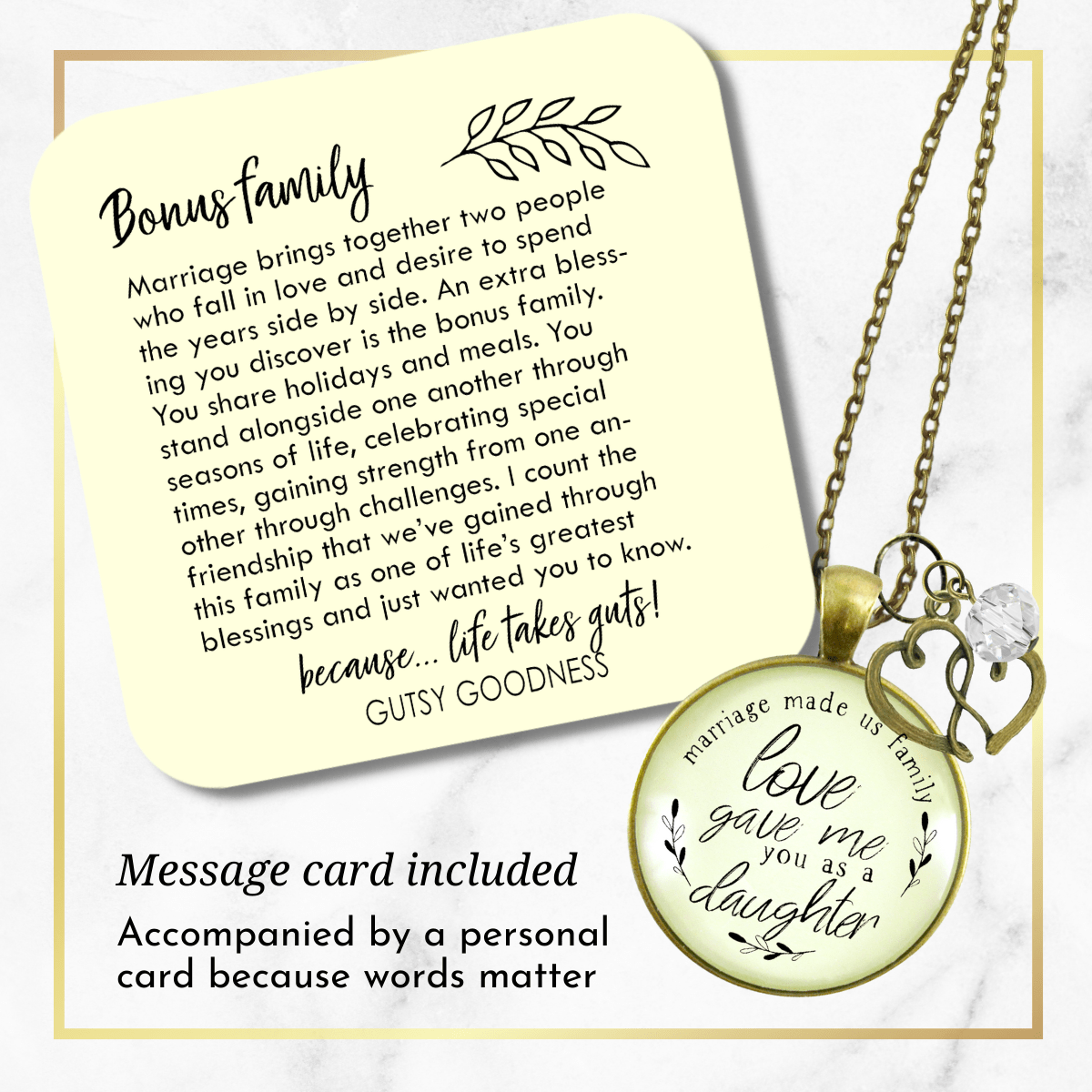 Gutsy Goodness Bonus Daughter in Law Necklace Marriage Made Family Wedding Jewelry - Gutsy Goodness Handmade Jewelry;Bonus Daughter In Law Necklace Marriage Made Family Wedding Jewelry - Gutsy Goodness Handmade Jewelry Gifts