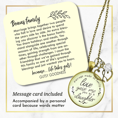Gutsy Goodness Bonus Daughter in Law Necklace Marriage Made Family Wedding Jewelry - Gutsy Goodness Handmade Jewelry;Bonus Daughter In Law Necklace Marriage Made Family Wedding Jewelry - Gutsy Goodness Handmade Jewelry Gifts