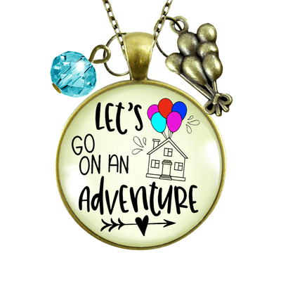Gutsy Goodness Let's Go on an Adventure Necklace Balloon House Charm Trip Key Ring - Gutsy Goodness Handmade Jewelry;Let's Go On An Adventure Necklace Balloon House Charm Trip Key Ring - Gutsy Goodness Handmade Jewelry Gifts
