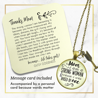 Gutsy Goodness To Mother From Daughter Necklace Mom I Am A Strong Woman Because of You Gift - Gutsy Goodness Handmade Jewelry;To Mother From Daughter Necklace Mom I Am A Strong Woman Because Of You Gift - Gutsy Goodness Handmade Jewelry Gifts