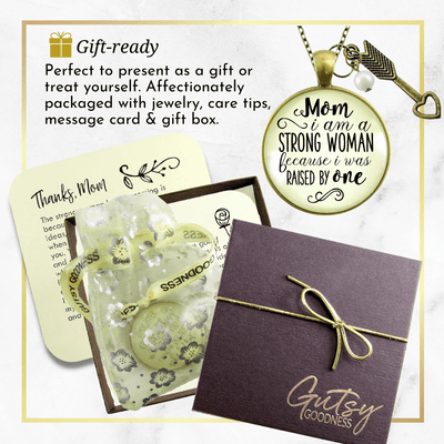 Gutsy Goodness To Mother From Daughter Necklace Mom I Am A Strong Woman Because of You Gift - Gutsy Goodness Handmade Jewelry;To Mother From Daughter Necklace Mom I Am A Strong Woman Because Of You Gift - Gutsy Goodness Handmade Jewelry Gifts