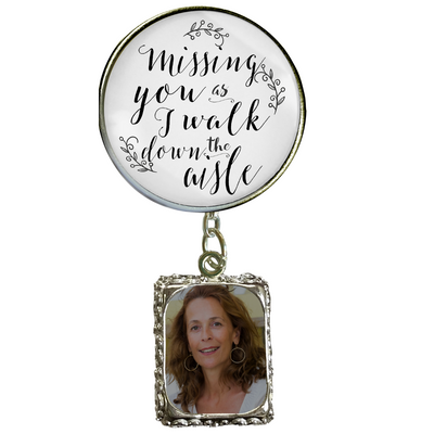 Wedding Memorial Boutonniere Pin Photo Frame Missing You Today For Men - Gutsy Goodness