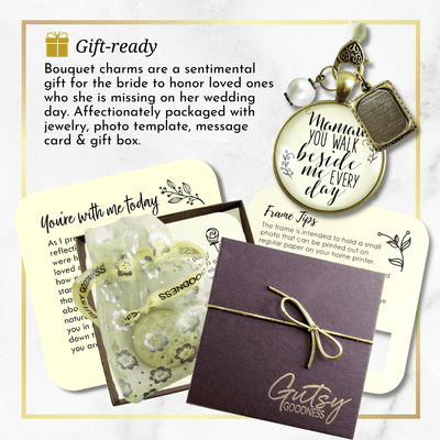 Mamaw You Walk Beside Me Every Day BRONZE - CREAM - WHITE BEAD