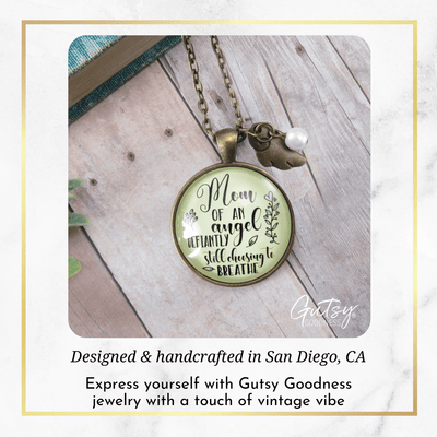 Baby Memorial Necklace Mom Of Angel To Breathe Miscarry Loss Sympathy Jewelry Gift - Gutsy Goodness Handmade Jewelry;Baby Memorial Necklace Mom Of Angel To Breathe Miscarry Loss Sympathy Jewelry Gift - Gutsy Goodness Handmade Jewelry Gifts