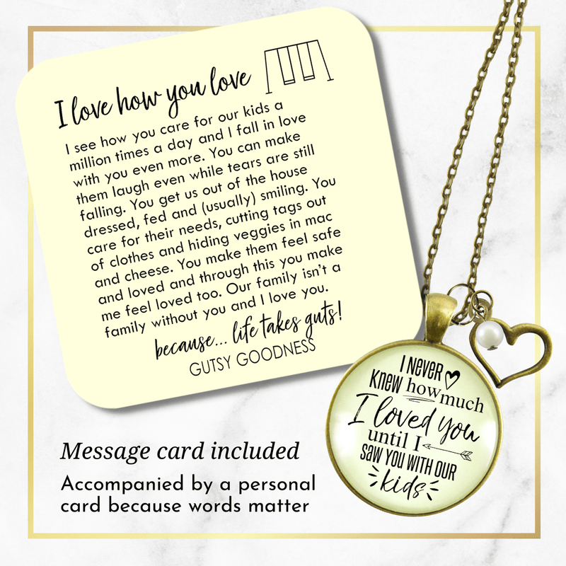Gutsy Goodness Wife Necklace New Mom I Never Knew How Love Until Kids Gift Jewelry - Gutsy Goodness;Wife Necklace New Mom I Never Knew How Love Until Kids Gift Jewelry - Gutsy Goodness Handmade Jewelry Gifts