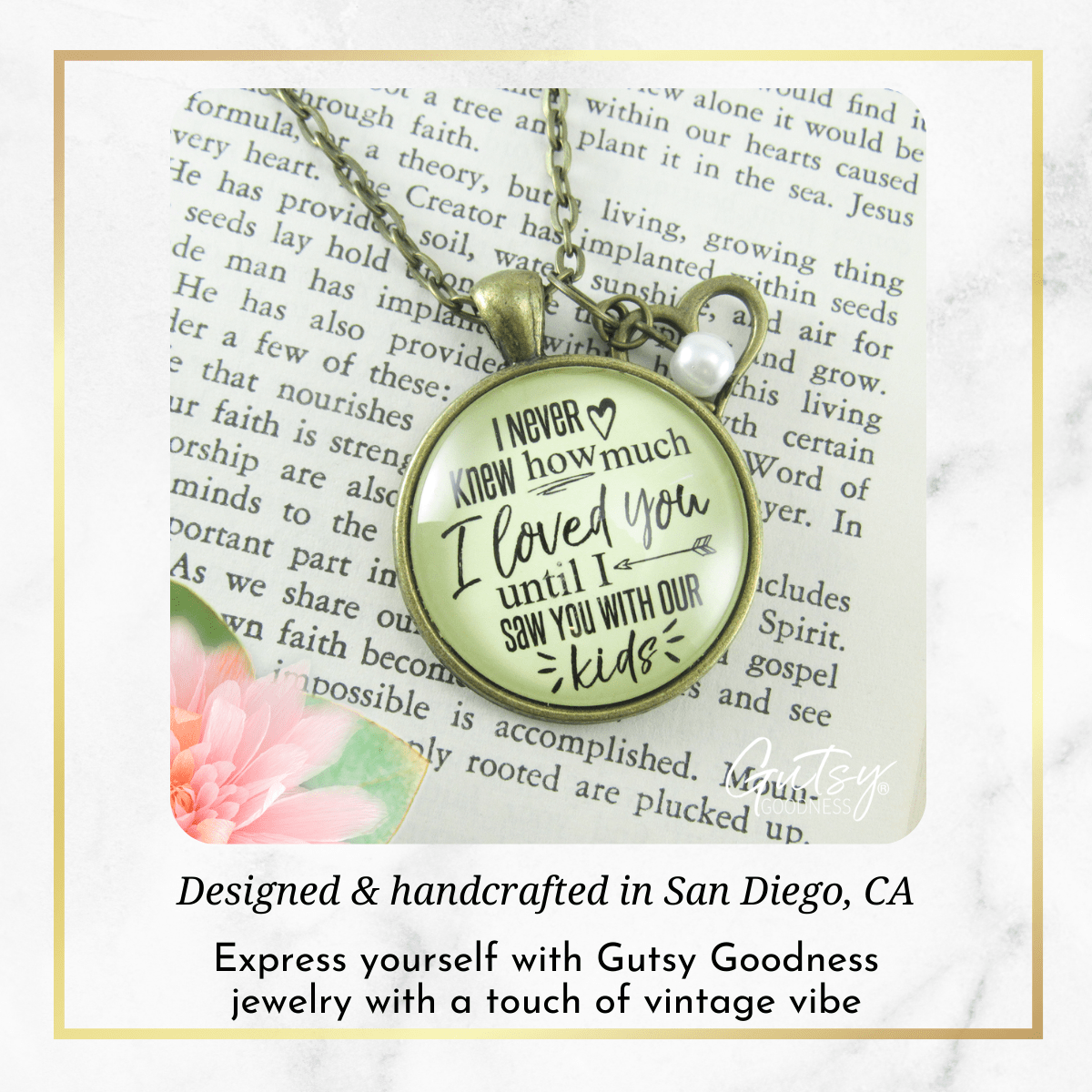 Gutsy Goodness Wife Necklace New Mom I Never Knew How Love Until Kids Gift Jewelry - Gutsy Goodness;Wife Necklace New Mom I Never Knew How Love Until Kids Gift Jewelry - Gutsy Goodness Handmade Jewelry Gifts