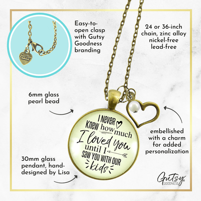Gutsy Goodness Wife Necklace New Mom I Never Knew How Love Until Kids Gift Jewelry - Gutsy Goodness;Wife Necklace New Mom I Never Knew How Love Until Kids Gift Jewelry - Gutsy Goodness Handmade Jewelry Gifts